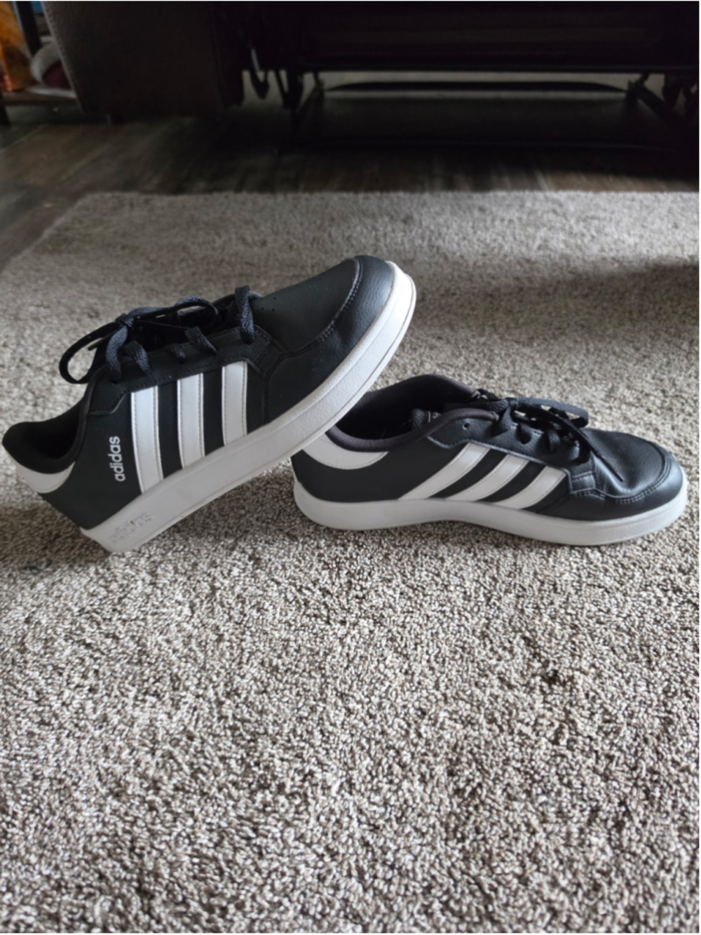 Adidas Grand Court Base Men’s Size 6 Black White Sneakers FY9507